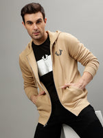 True Religion Men Solid Hooded Full Sleeves Sweatshirt