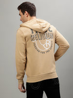 True Religion Men Solid Hooded Full Sleeves Sweatshirt
