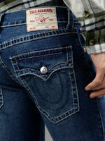 True Religion Men Solid Straight Fit Jeans