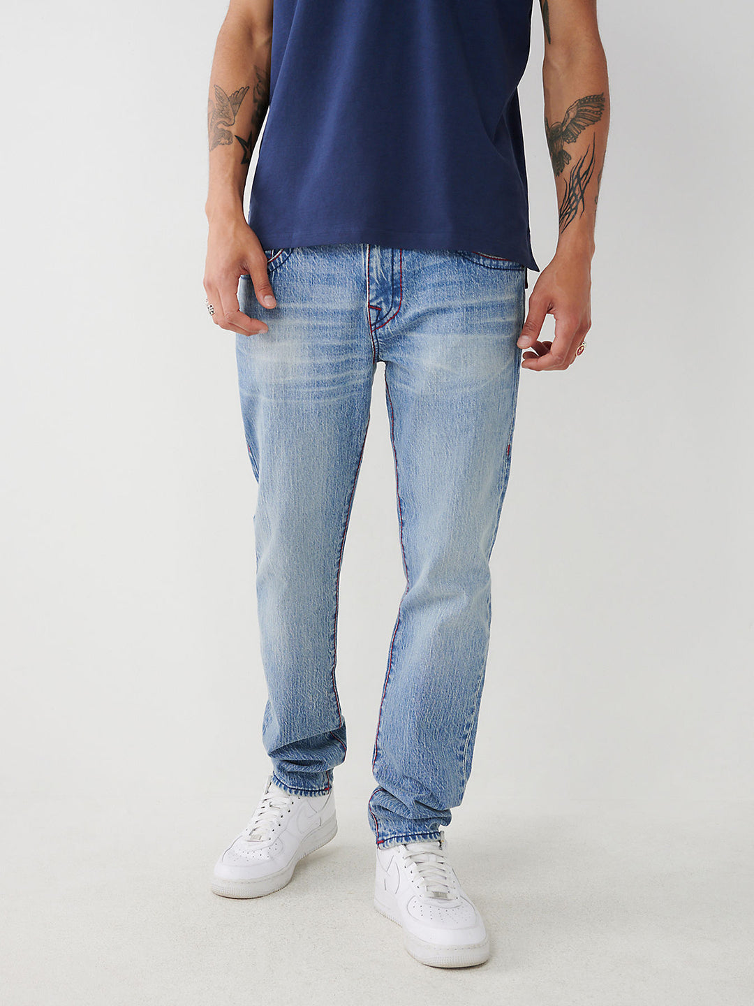 True Religion Men Solid Skinny Fit Jeans