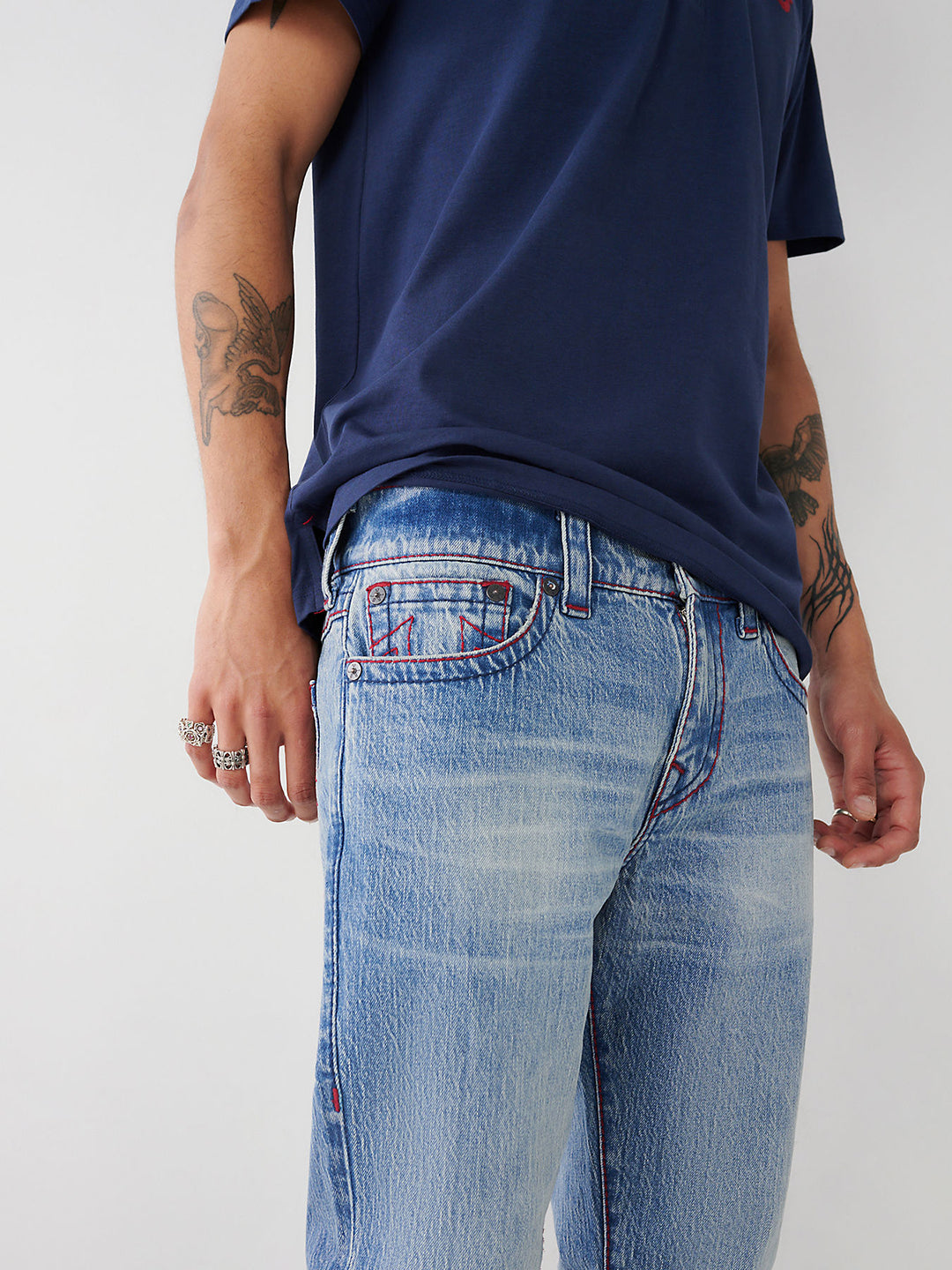 True Religion Men Solid Skinny Fit Jeans