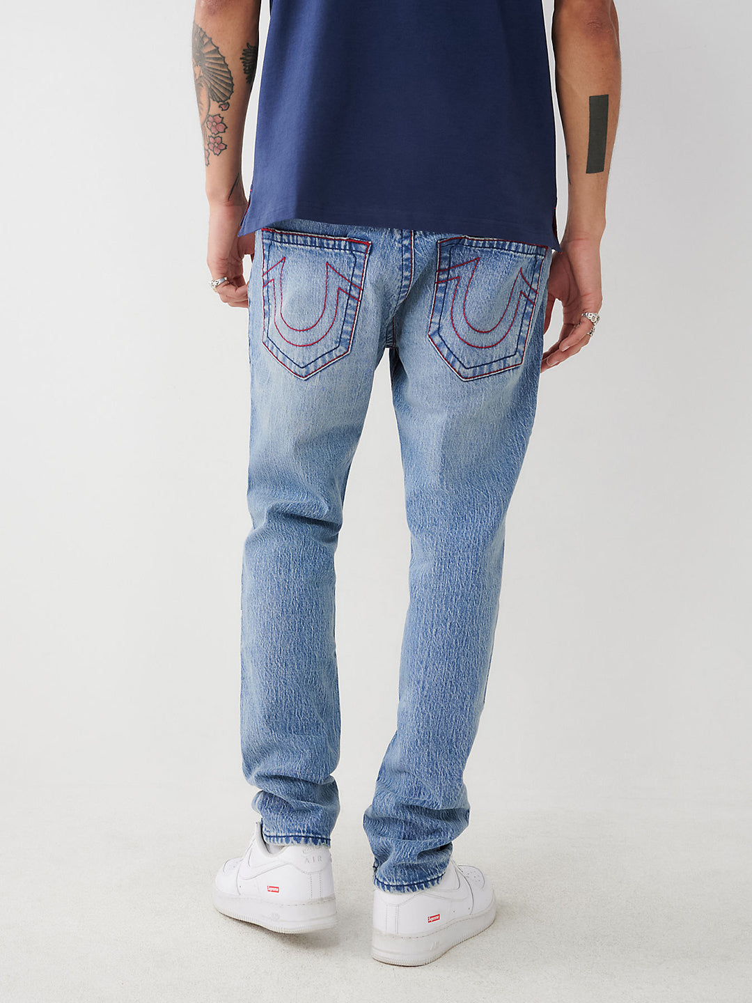 True Religion Men Solid Skinny Fit Jeans