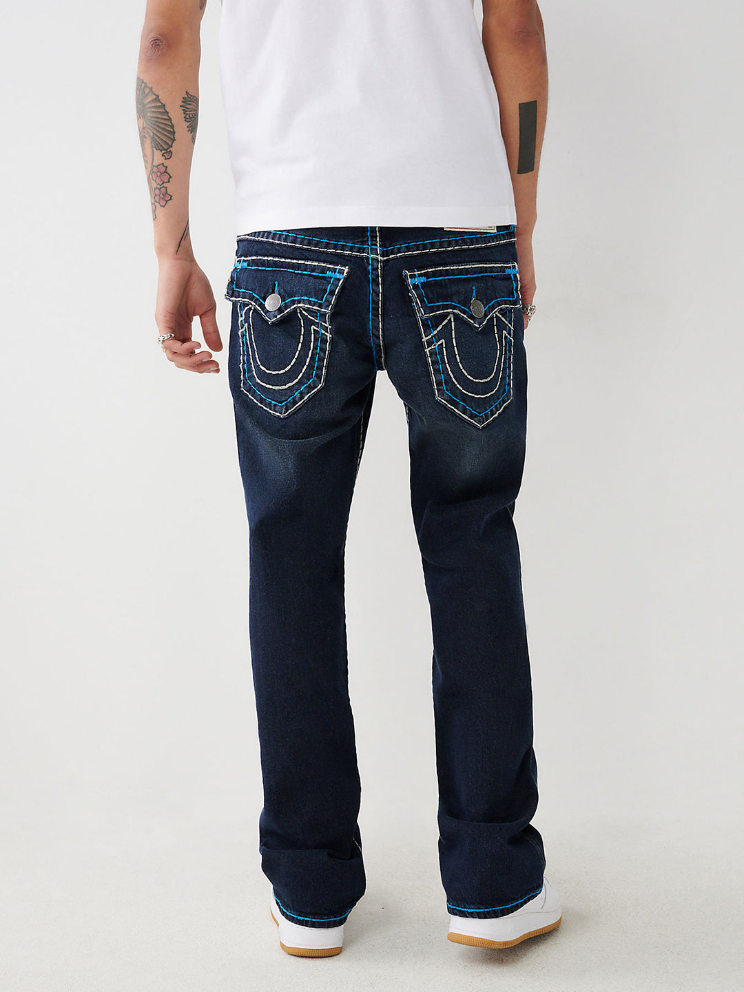 True Religion Men Faded Regular Fit Jeans