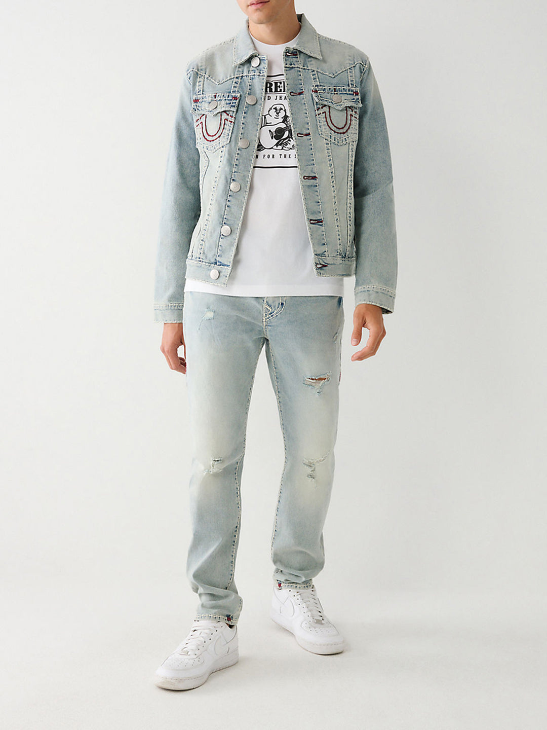 True Religion Men Solid Full Sleeves Collar Jacket