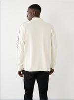 True Religion Men White Solid Polo Collar Full Sleeves Tshirt