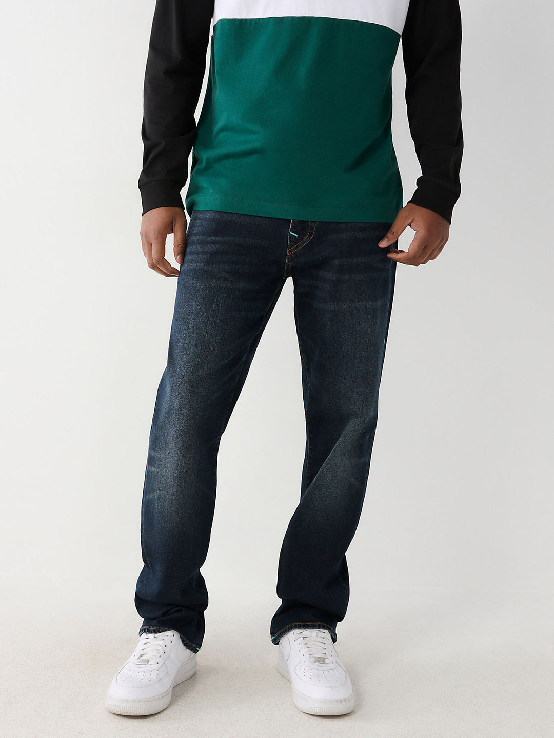 True Religion Men Faded Straight Fit Jeans