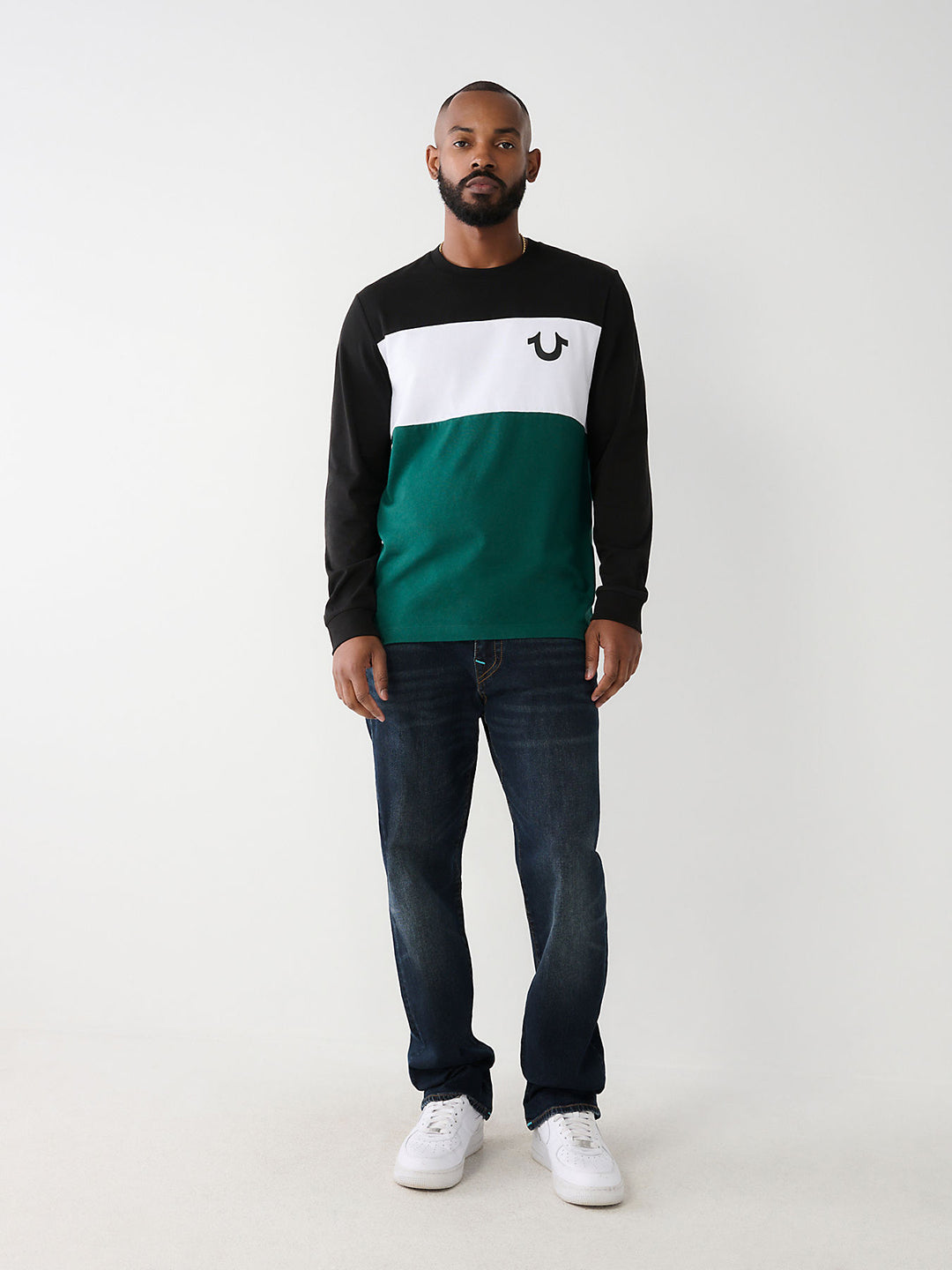 True Religion Men Faded Straight Fit Jeans