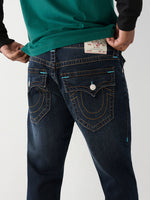 True Religion Men Faded Straight Fit Jeans
