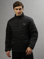 True Religion Men Solid Full Sleeves High Neck Jacket