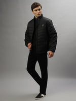 True Religion Men Solid Full Sleeves High Neck Jacket