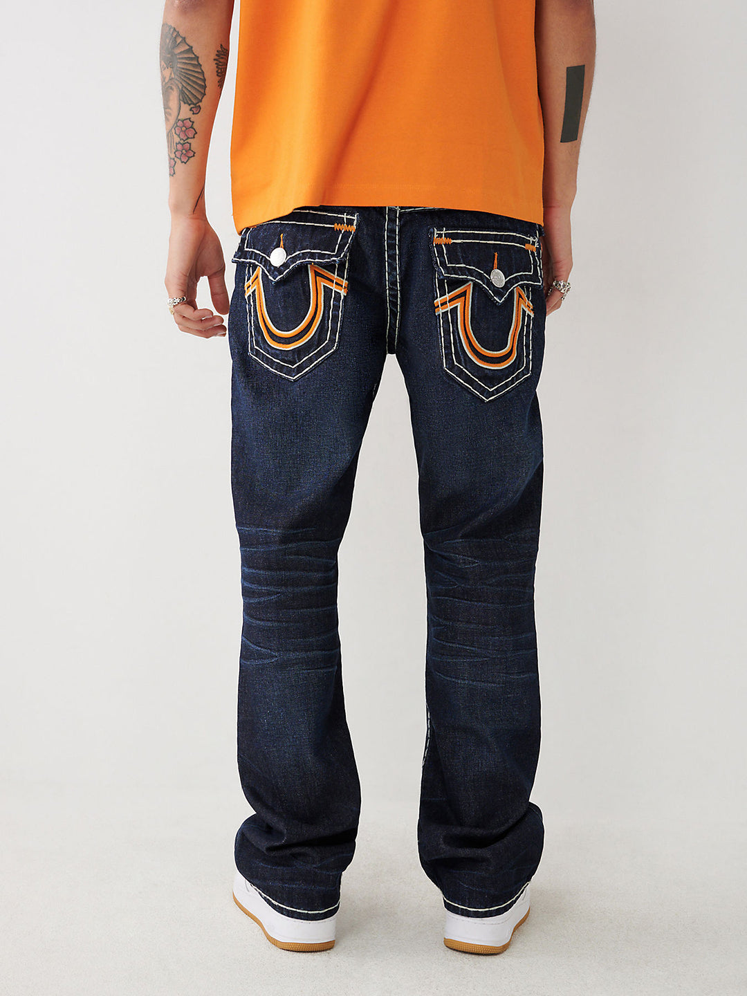 True Religion Men Solid Regular Fit Jeans