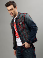 True Religion Men Solid Shirt Collar Full Sleeves Jacket