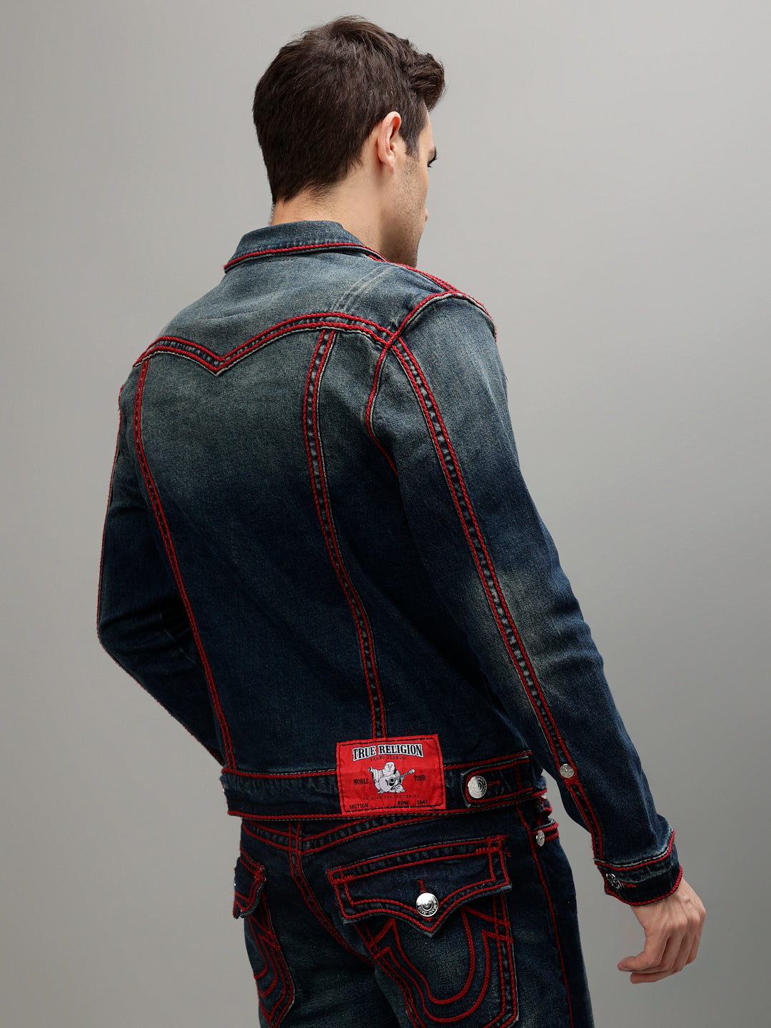 True Religion Men Solid Shirt Collar Full Sleeves Jacket