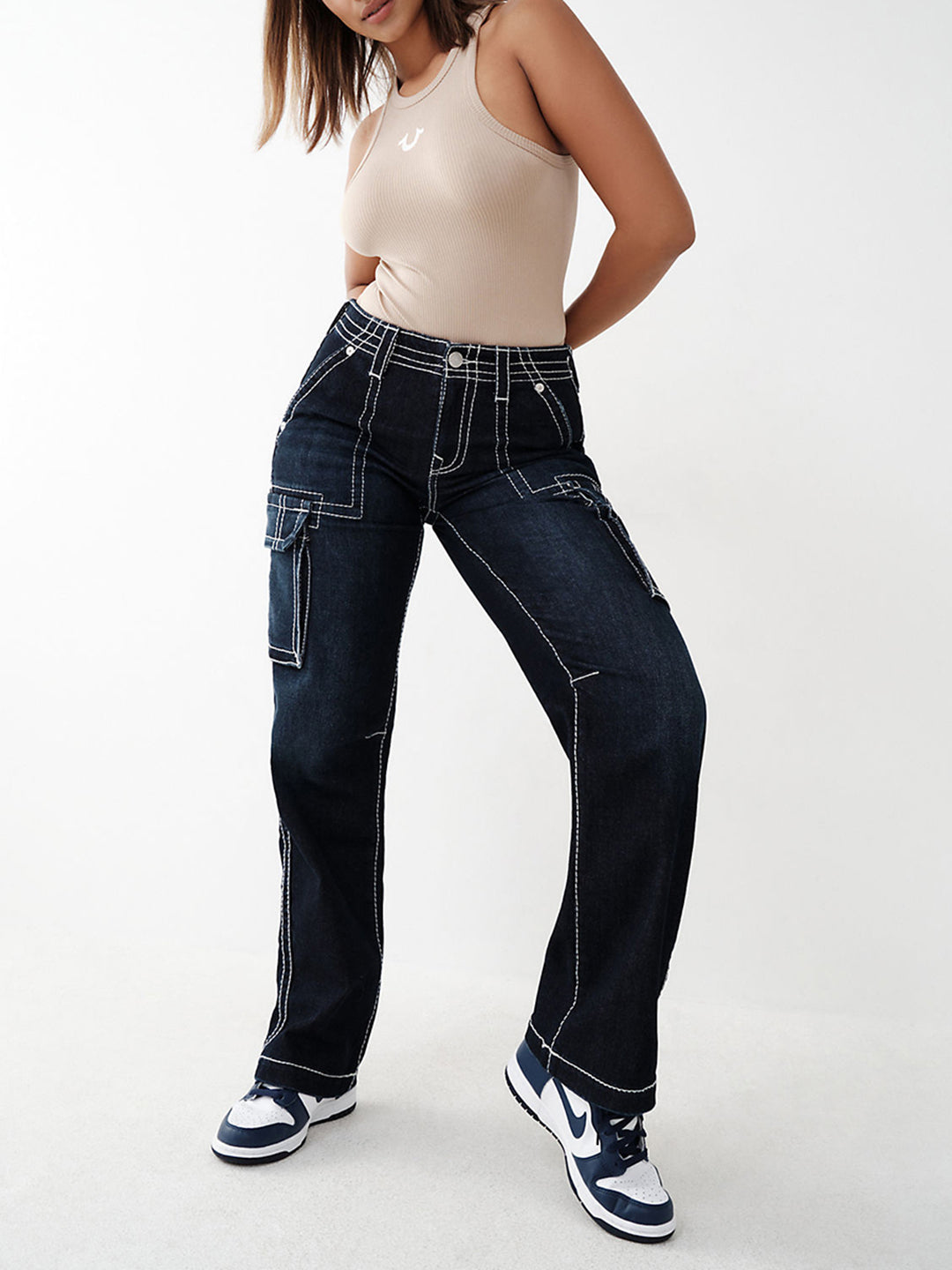 True Religion Women Solid Regular Fit Jeans