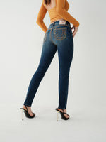 True Religion Women Blue Mid-Rise Skinny Fit Jeans