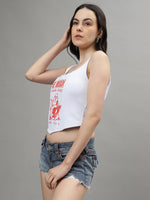 True Religion Women Printed Scoop Neck Sleeveless Tank Top