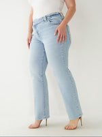 True Religion SN RICKI Straight Fit Blue Mid-Rise Washed Jeans