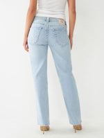 True Religion SN RICKI Straight Fit Blue Mid-Rise Washed Jeans