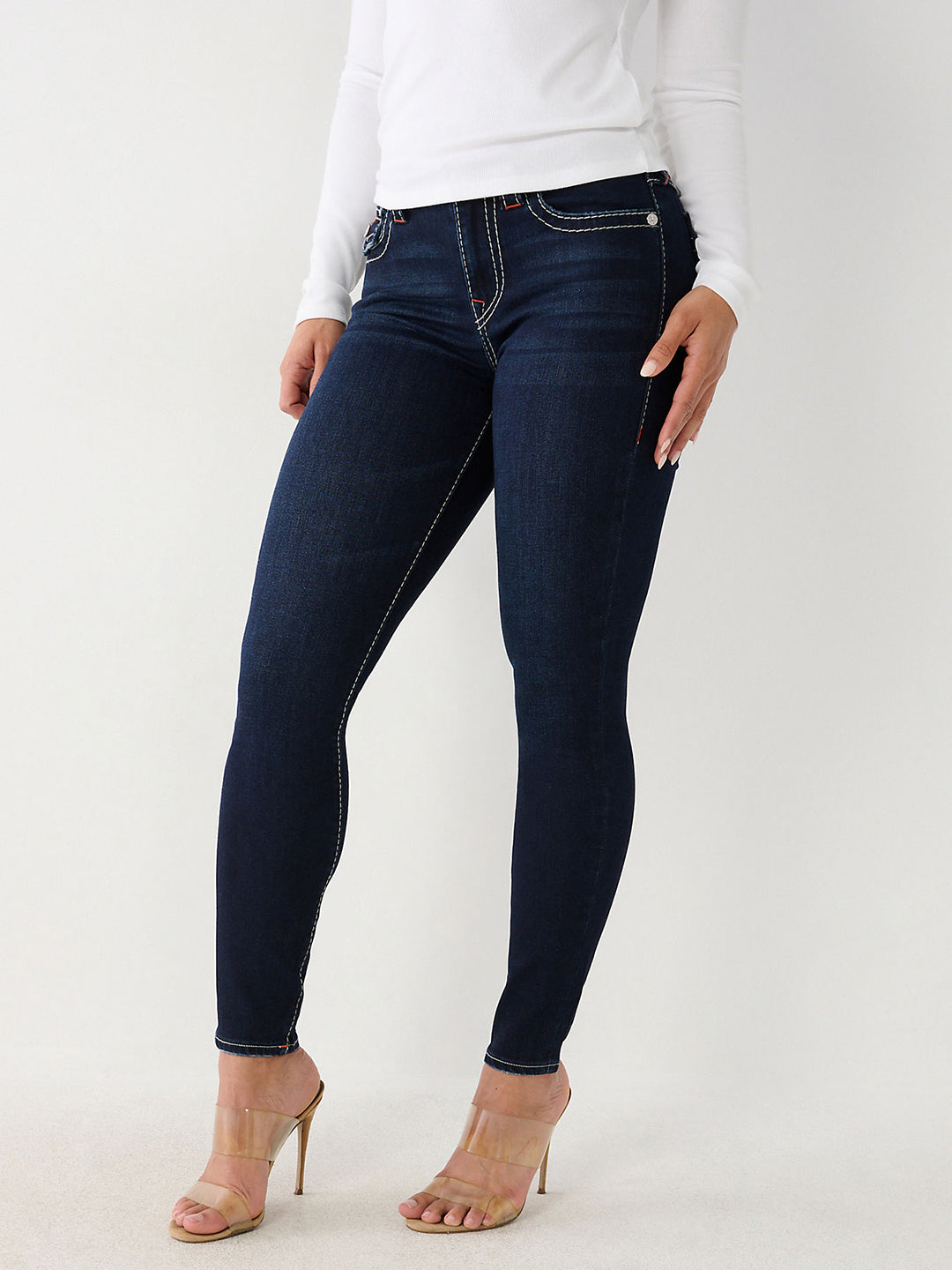True Religion Women Solid Super Skinny Jeans