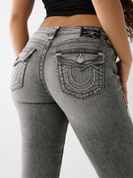 True Religion Women Faded Straight Fit Jeans