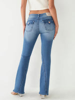 True Religion Women Blue Washed Flare Fit Jeans