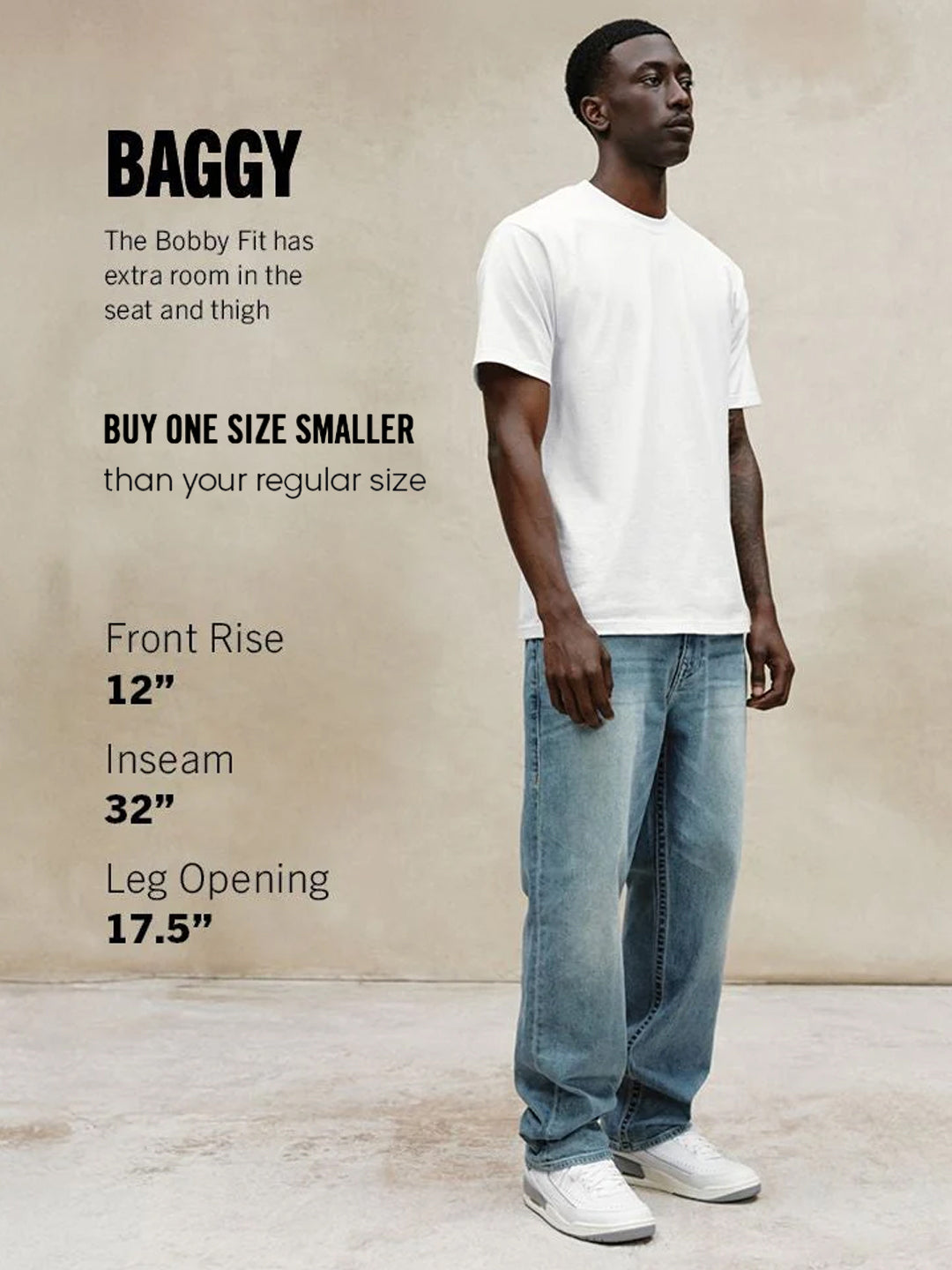 True Religion Men Blue Solid Baggy Big T Bobby Jeans