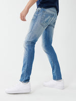 True Religion Skinny Light Blue Mid Rise Distressed Jeans