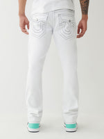True Religion Straight White Mid Rise Jeans