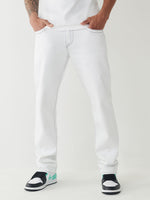 True Religion Straight White Mid Rise Jeans