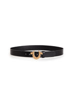 True Religion Black Horseshoe Casual Belt