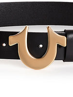 True Religion Black Horseshoe Casual Belt
