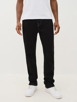 TRUE RELIGION Men Black Ricky Big T Straight Fit Jeans