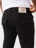 True Religion Black Stretchable Ricky Solid Men Jeans