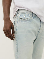 TRUE RELIGION Men Blue Ricky SN Straight Fit Jeans