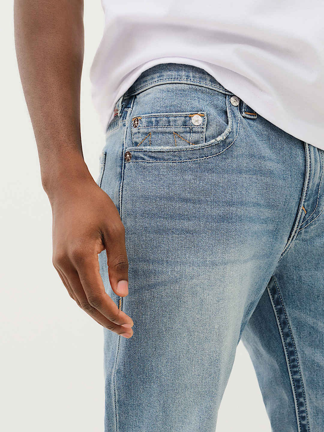 TRUE RELIGION Men Light Blue SN Billy Bootcut Fit Jeans