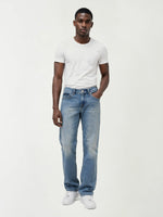 True Religion Blue Cotton Solid Men Jeans