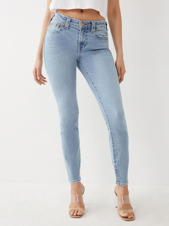 True Religion Womens Big T Halle Super Skinny FitMid Rise Jeans