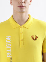 True Religion Men Yellow Polo Tshirt