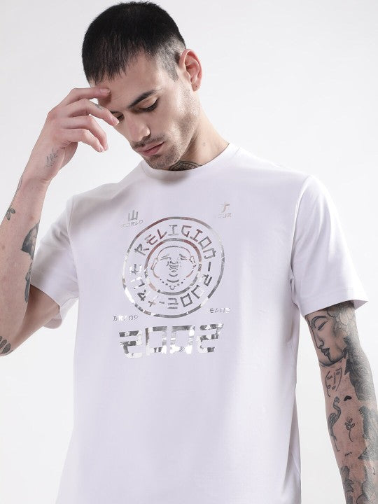 True Religion White Graphic Logo Regular Fit Tshirt