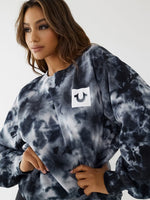 True Religion Black Tie - Dye Relaxed Fit Sweatshirt