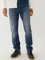 True Religion Mens Super T Geno Skinny Fit Blue Mid Rise Jeans