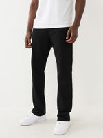 True Religion Men Black Straight Fit Solid Sn Ricky Jeans