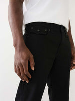 True Religion Men Black Straight Fit Solid Sn Ricky Jeans