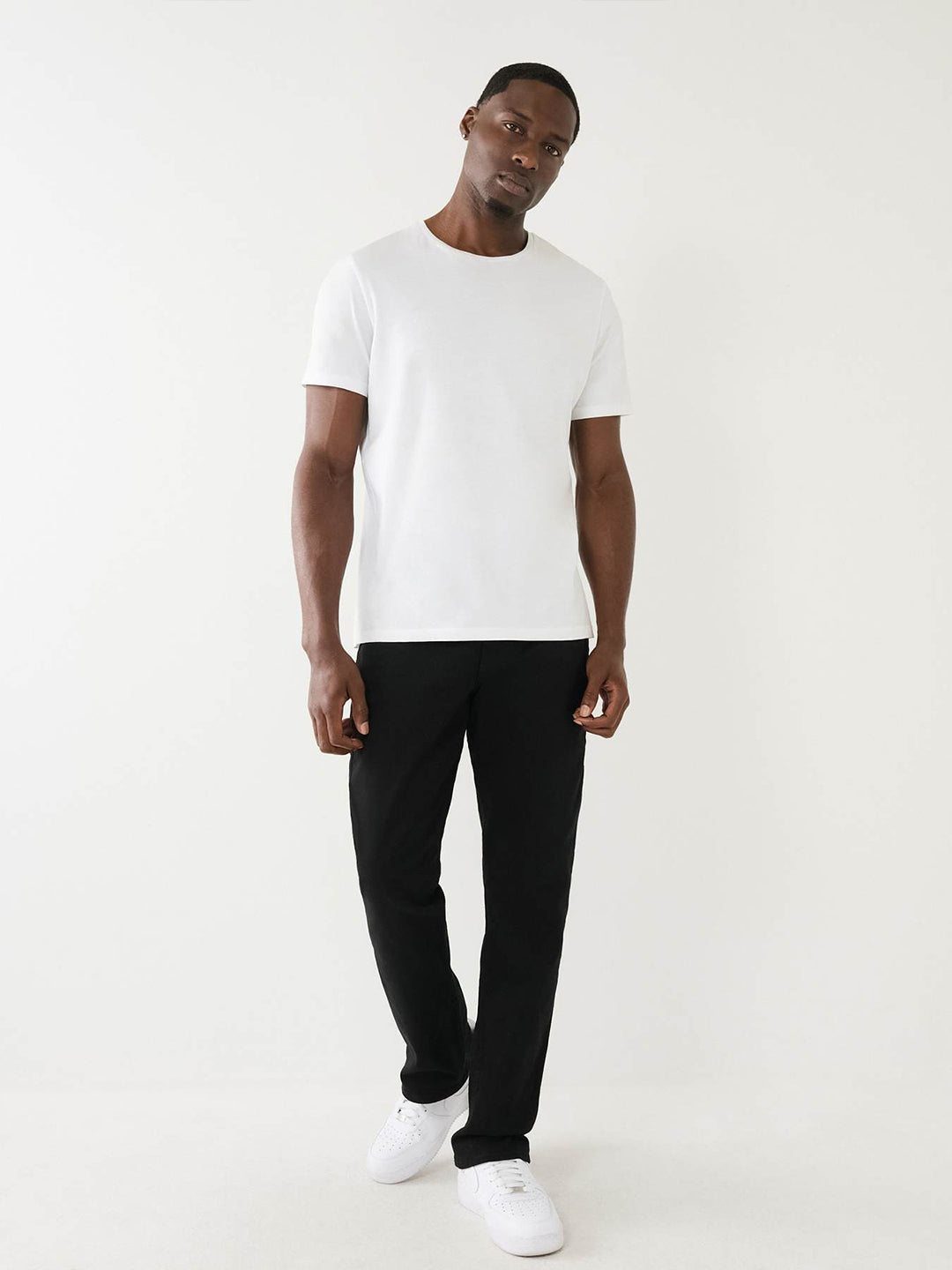 True Religion Men Black Straight Fit Solid Sn Ricky Jeans
