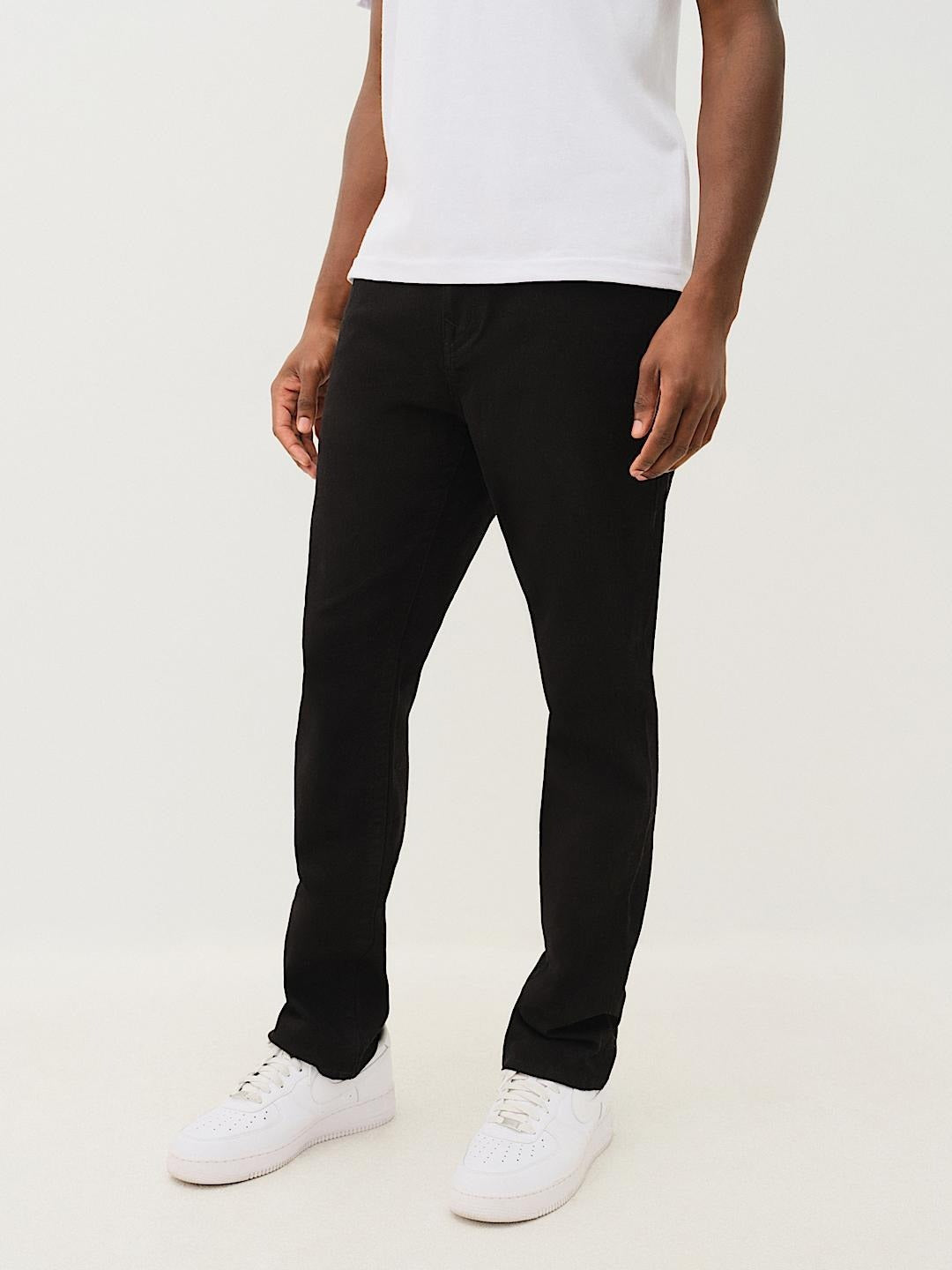 True Religion Men Black Skinny Fit Solid Jeans
