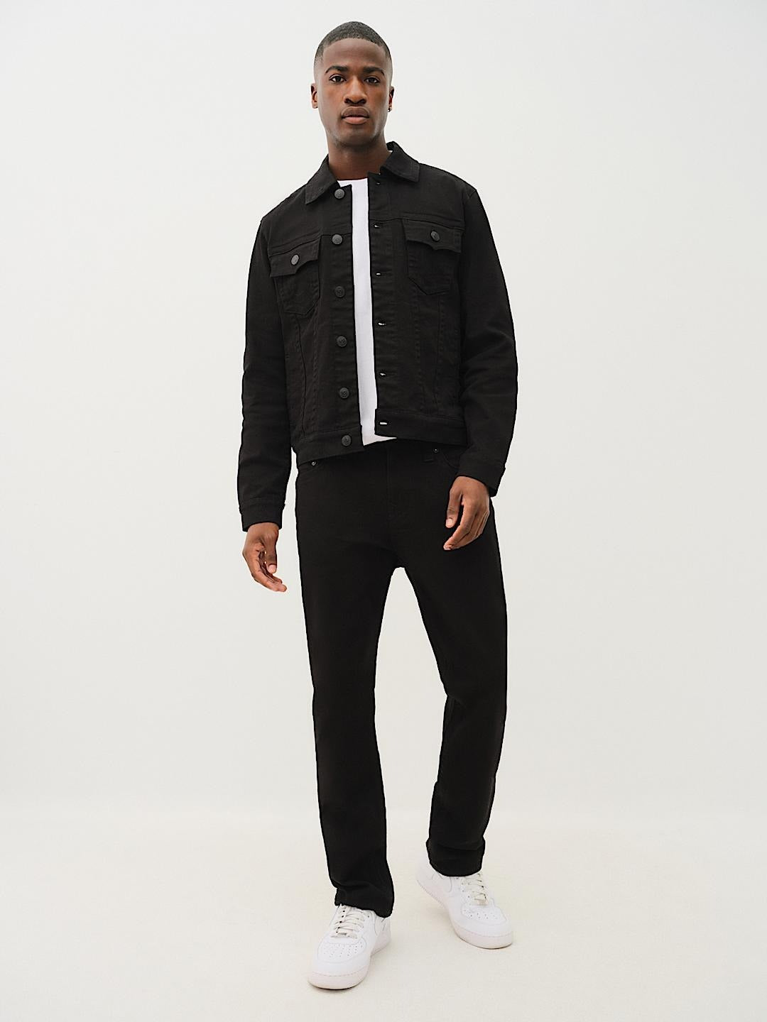True Religion Men Black Skinny Fit Solid Jeans