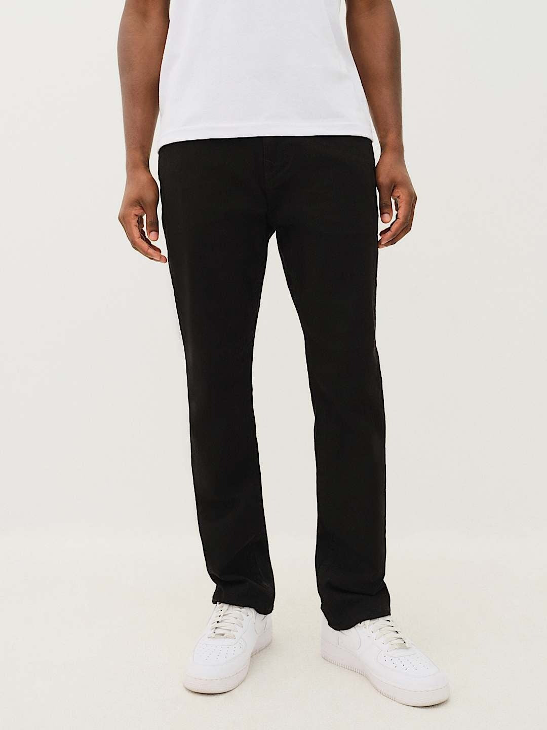 True Religion Men Black Skinny Fit Solid Jeans