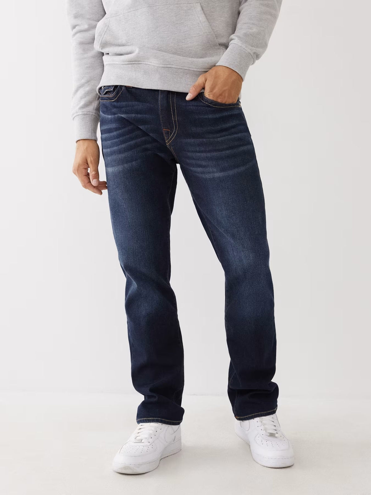 True Religion SN Ricky Straight Fit Blue Solid Jeans