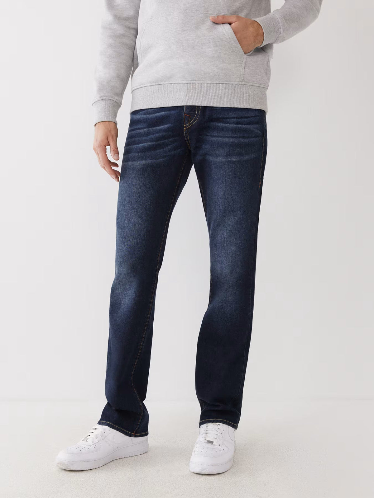 True Religion SN Ricky Straight Fit Blue Solid Jeans