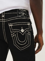 True Religion Men Black Straight Fit Solid Jeans